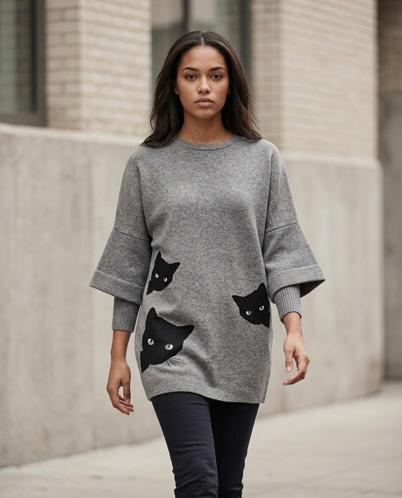 Statement Street - Yomer | Oversized Bedruckt Tunika Damen