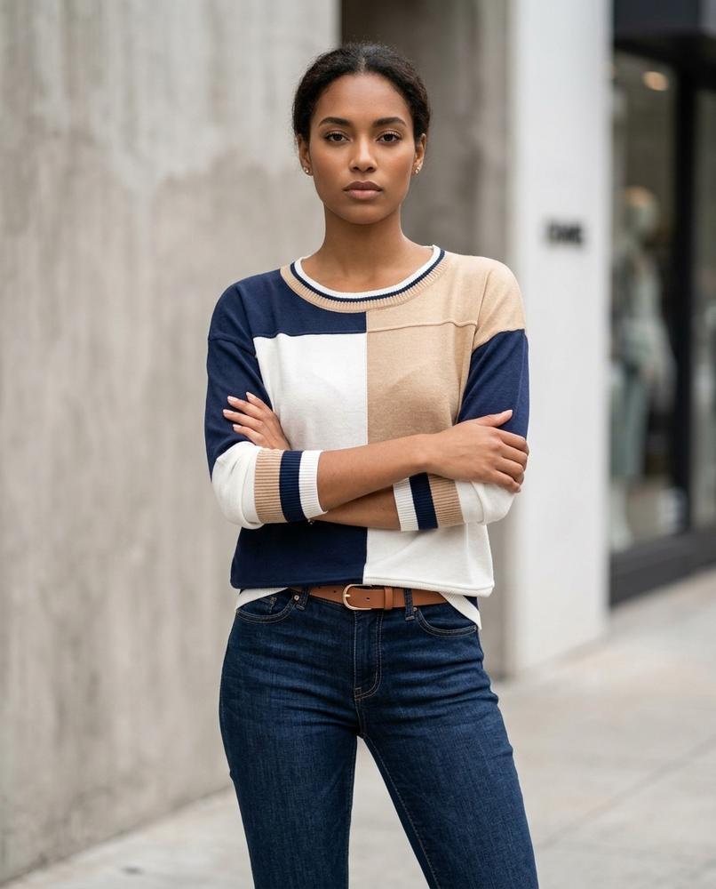 Statement Street - Vikar | Mehrfarbig Gestreift Pullover Damen