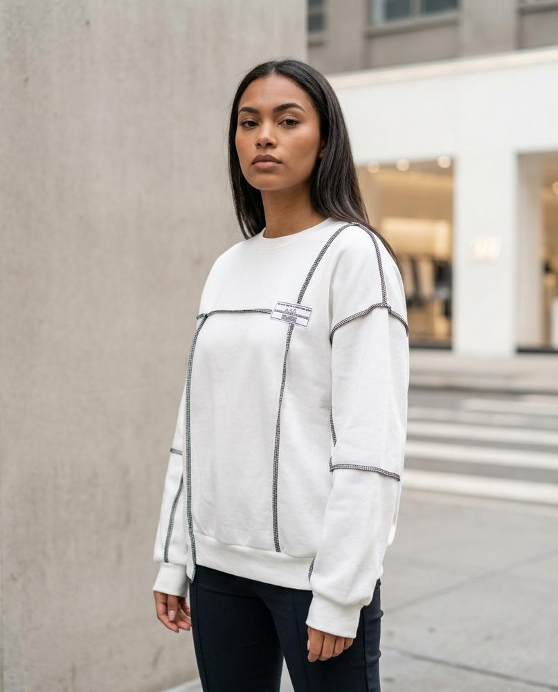 Statement Street - Yovel | Kurz-geschnittener Kontrastgesteppter Anzug Damen