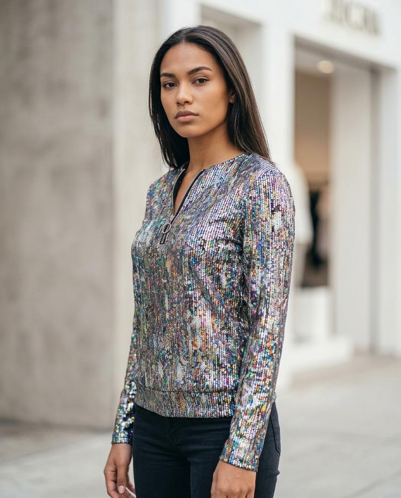 Statement Street - Taser | Mehrfarbiges Langärmliges Shirt Damen