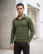Statement Street - Aibus | Strukturiert Geknöpft Pullover Herren