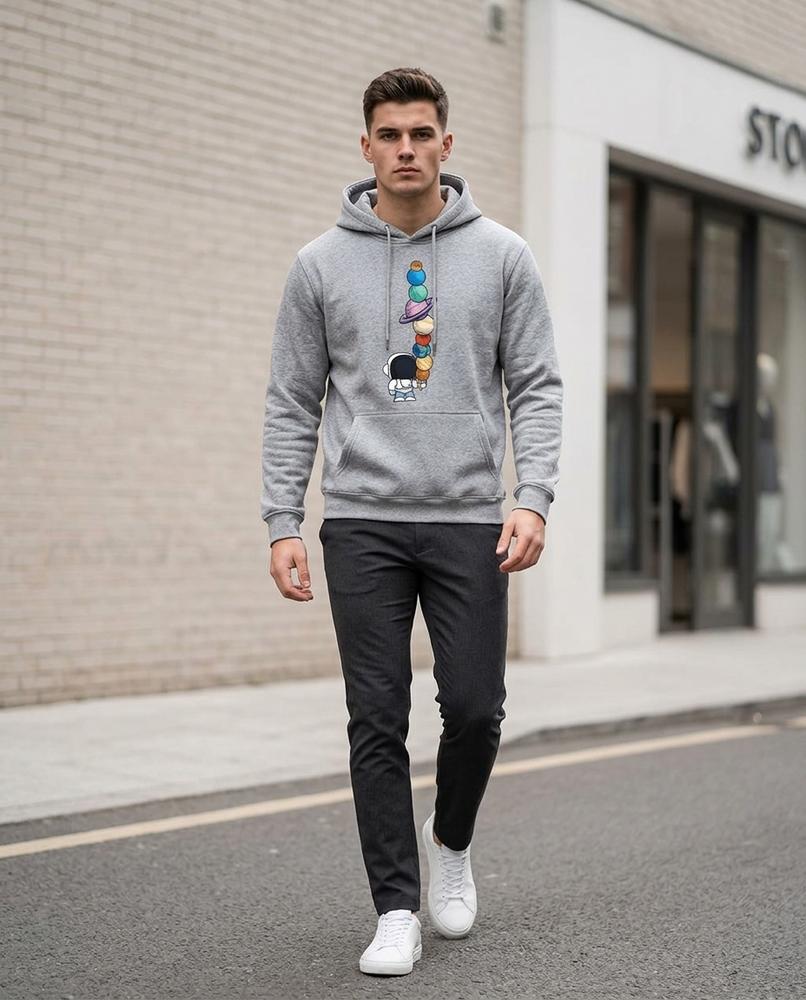 Statement Street - Zoton | Bedruckter Langärmliger Hoodie Herren