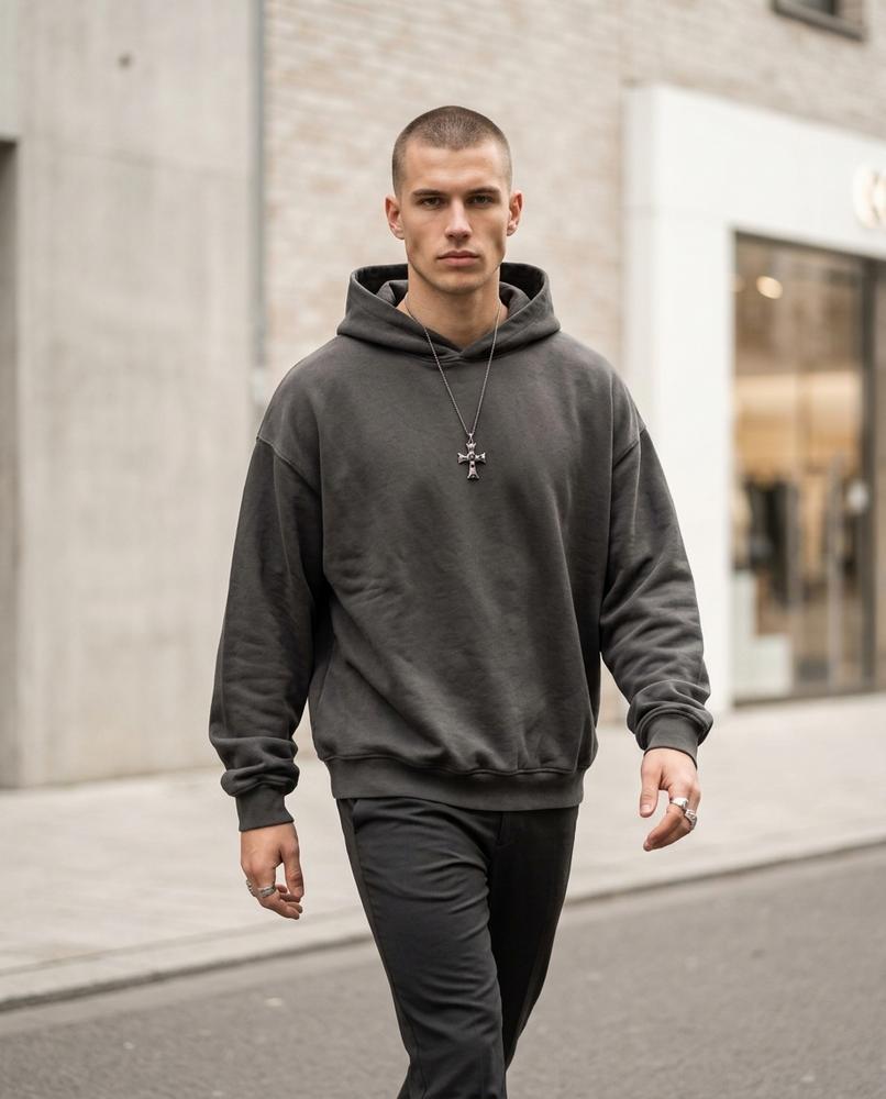 Statement Street - Aalet | Übergroßer Verwaschener Hoodie Herren