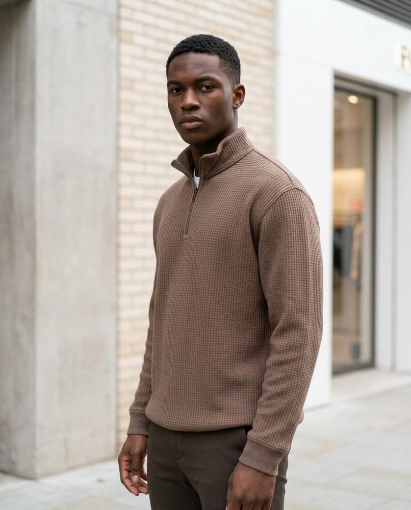 Statement Street - Zigak | Strukturiert Hochgeschlossen Pullover Herren