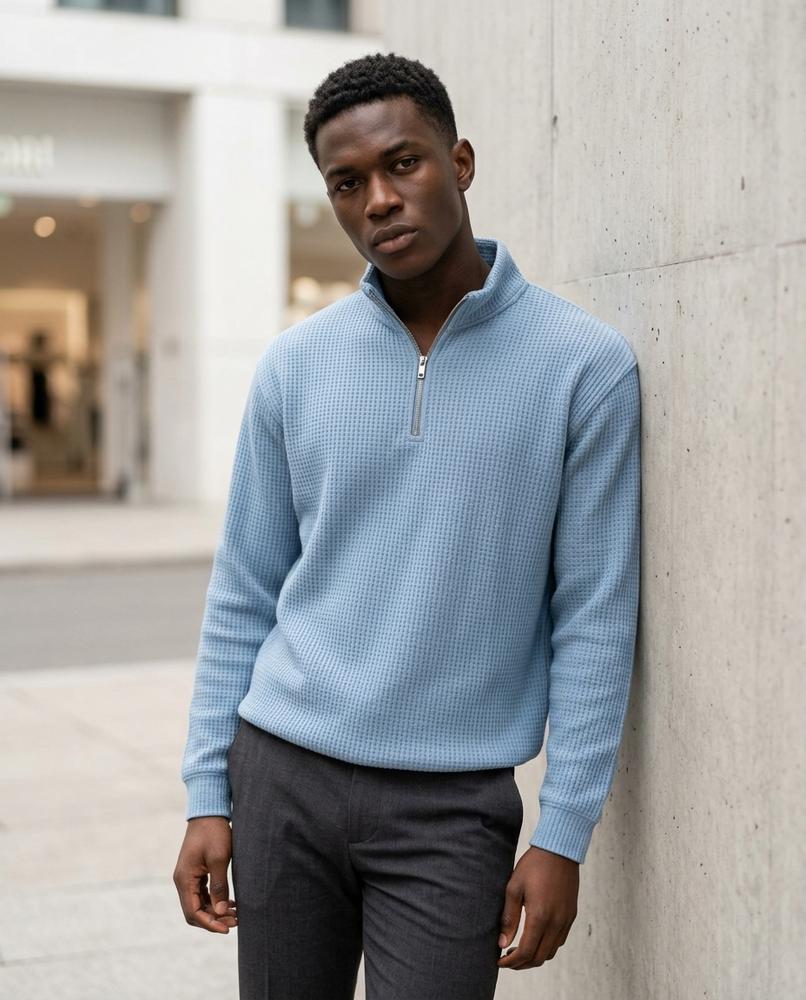 Statement Street - Zigak | Strukturiert Hochgeschlossen Pullover Herren