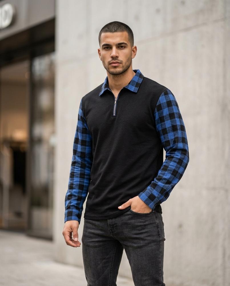 Statement Street - Aifud | Kombiniert Kariert Shirt Herren