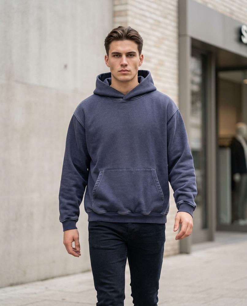 Statement Street - Aanar | Gewaschener Lockerer Hoodie Herren