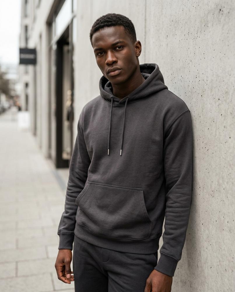 Statement Street - Cipiv | Aufgerauter Einfarbiger Hoodie Herren