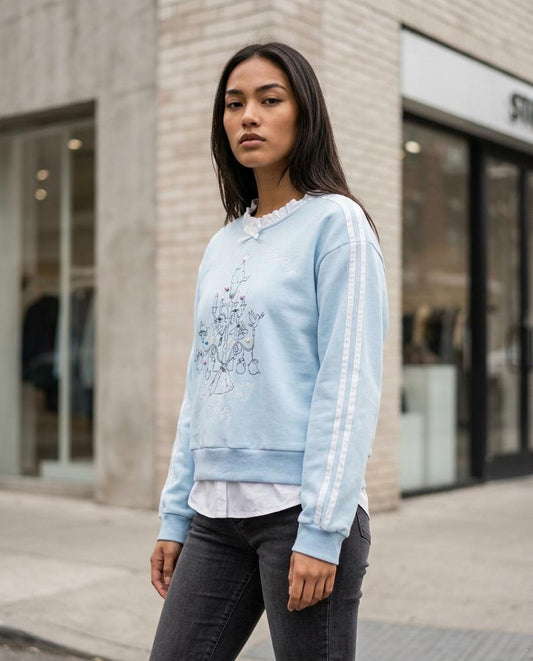 Statement Street - Zelar | Bestickt Gerüscht Sweatshirt Damen
