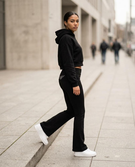 Statement Street - Tisin | Ausgestellte Verzierte Hose Damen