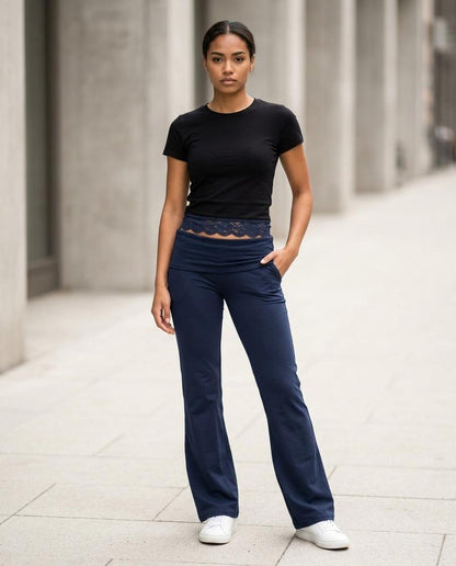 Statement Street - Tisin | Ausgestellte Verzierte Hose Damen