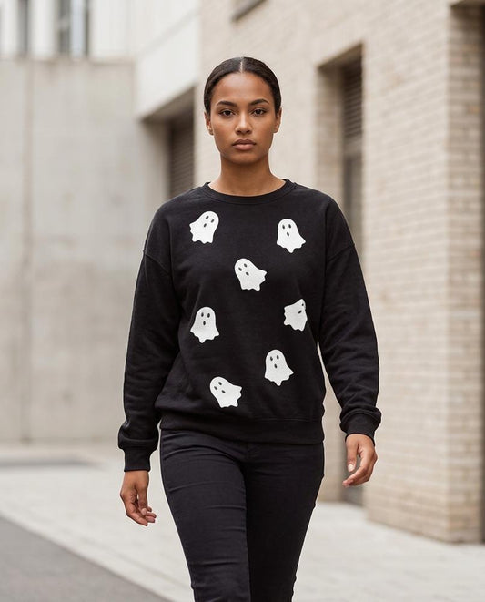 Statement Street - Timor | Gemustert Rundhals Sweatshirt Damen