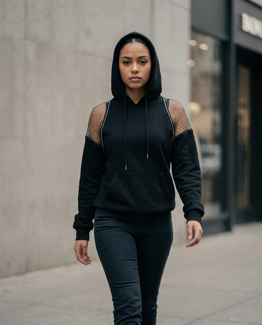 Statement Street - Vivan | Ausgeschnitten Verziert Hoodie Damen