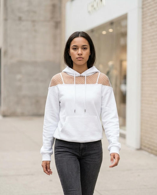 Statement Street - Vivan | Ausgeschnitten Verziert Hoodie Damen