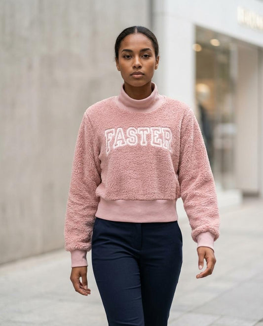 Statement Street - Virev | Flauschiger Teddy Rollkragenpullover Damen