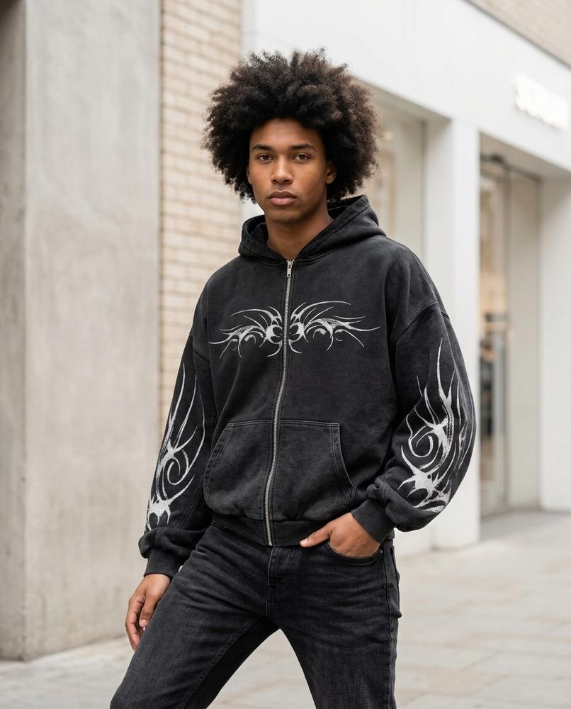 Statement Street - Arven | Bedruckter Weitgeschnittener Hoodie Unisex