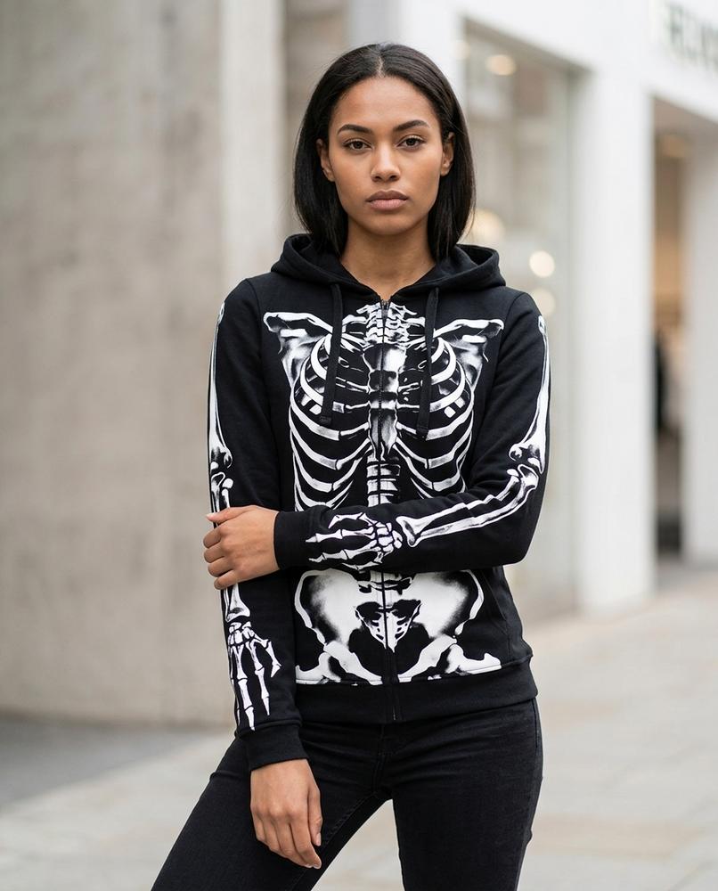 Statement Street - Zasel | Print Reißverschluss Hoodie Damen