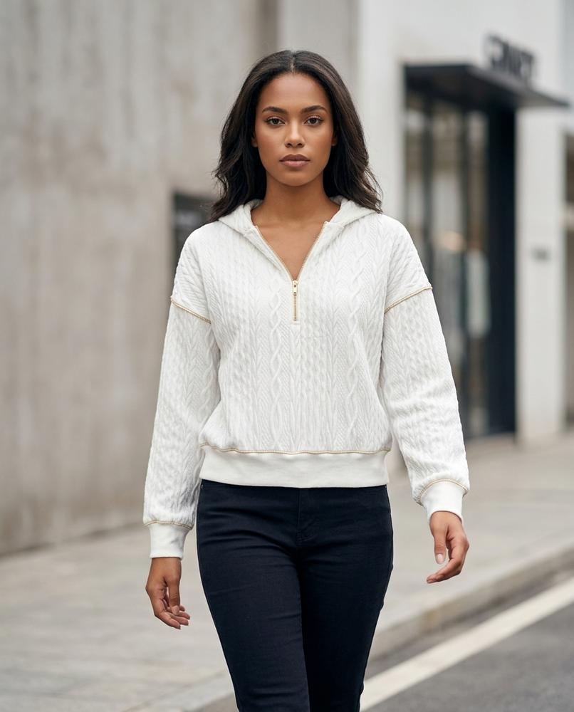 Statement Street - Zezan | Strukturiert Paspeliert Hoodie Damen