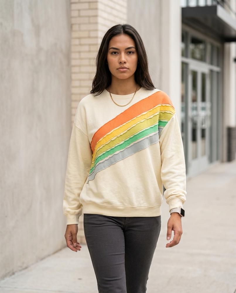 Statement Street - Tidan | Gestreiftes Baumwoll Sweatshirt Damen