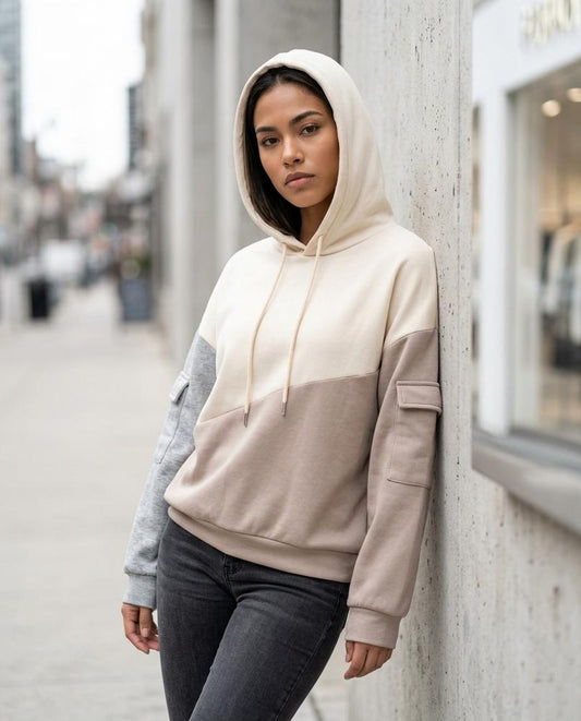 Statement Street - Vemon | Mehrfarbiger Locker Geschnittener Hoodie Damen