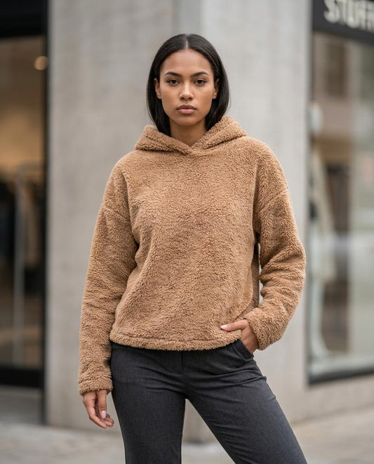 Statement Street - Vetal | Plüschiger Fleece Hoodie Damen