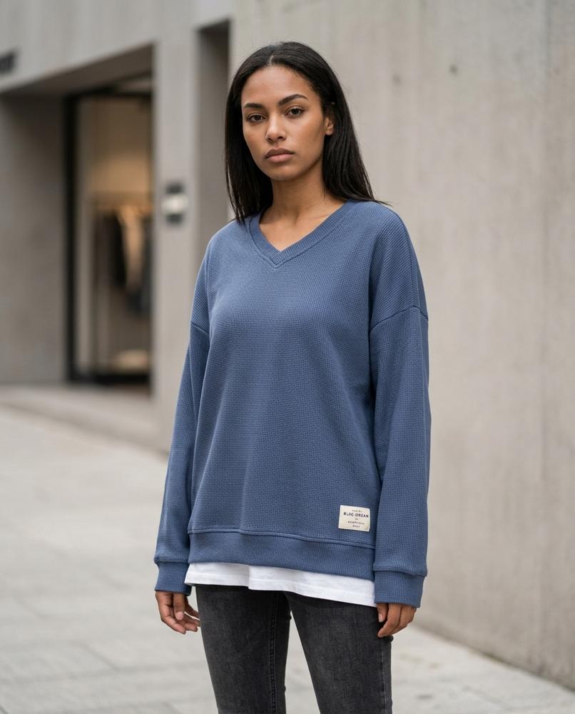 Statement Street - Vesol | Doppellagiger Strick Pullover Damen