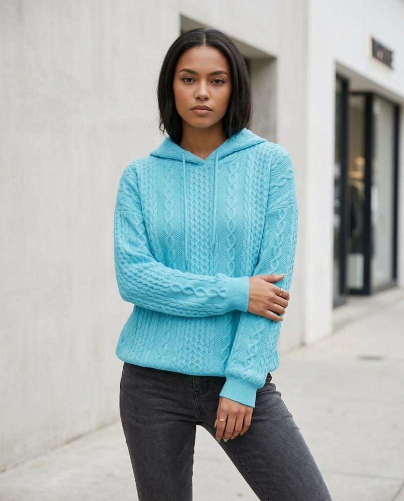 Statement Street - Yoren | Strukturiert Gestrickt Hoodie Damen