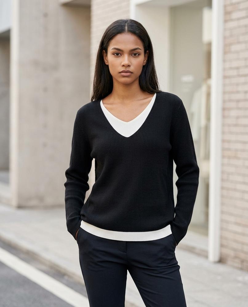 Statement Street - Vazor | Gerippt Locker Pullover Damen