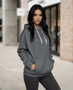 Statement Street - Yikim | Langgeschnitten Seitlich Geschlitzt Hoodie Damen