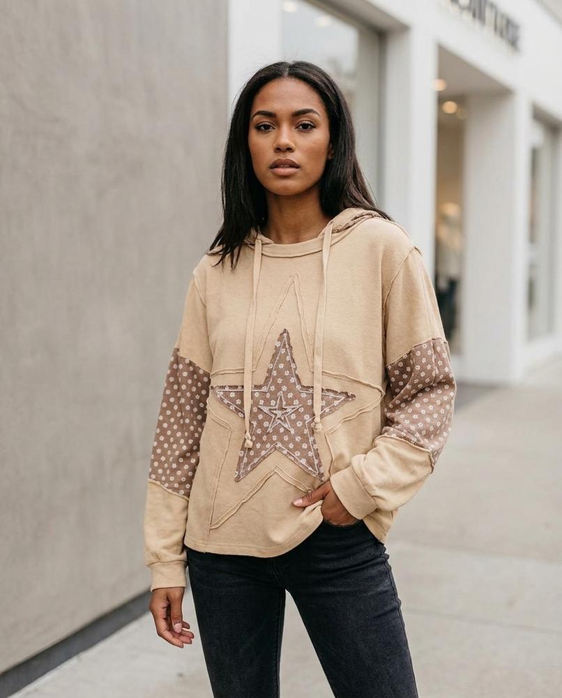 Statement Street - Vilal | Gepatcht Kontrastfarben Hoodie Damen