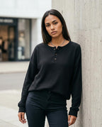 Statement Street - Yufak | Strukturiertes Langärmliges Shirt Damen