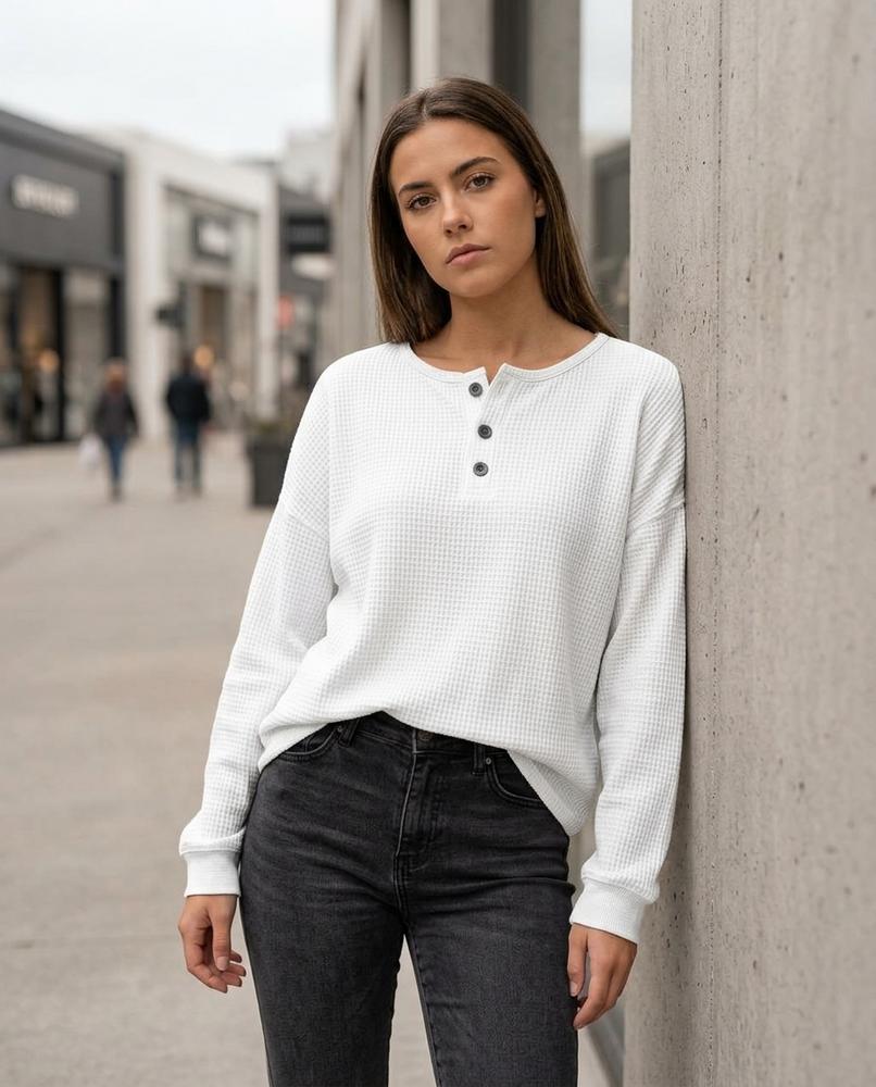 Statement Street - Yufak | Strukturiertes Langärmliges Shirt Damen