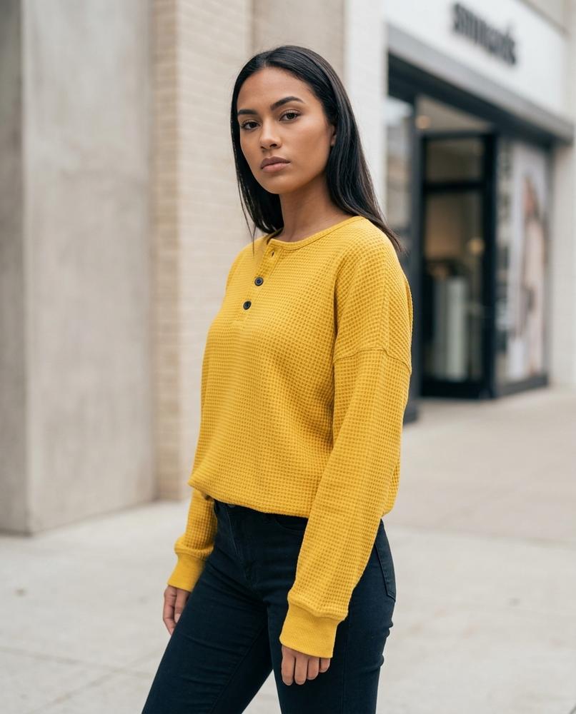 Statement Street - Yufak | Strukturiertes Langärmliges Shirt Damen