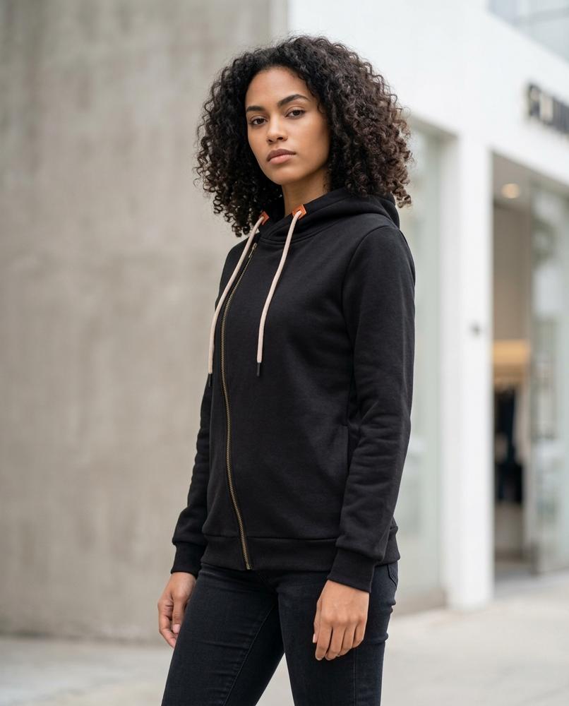 Statement Street - Kevum | Asymmetrisch Langärmelig Hoodie Damen