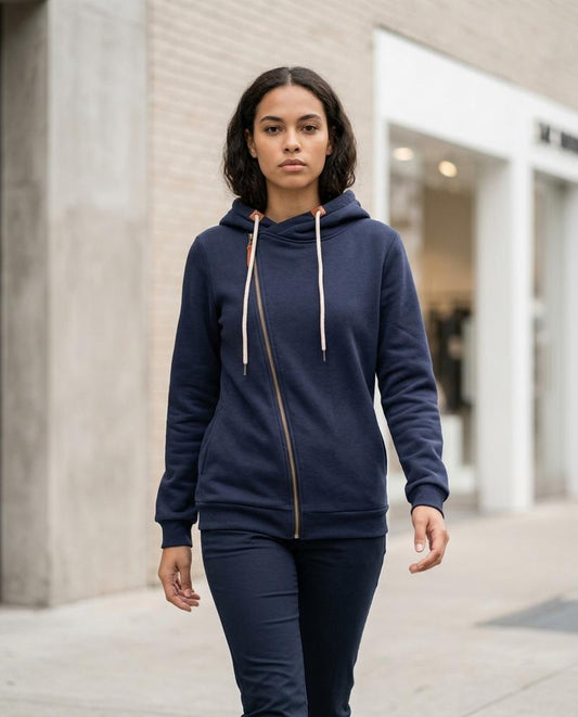 Statement Street - Kevum | Asymmetrisch Langärmelig Hoodie Damen