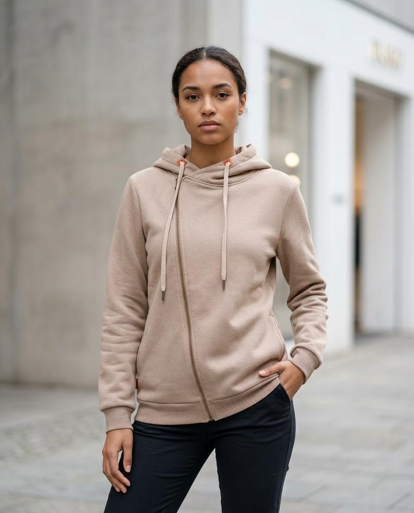 Statement Street - Kevum | Asymmetrisch Langärmelig Hoodie Damen
