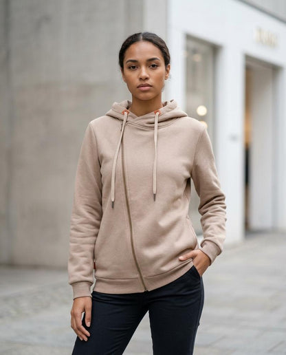Statement Street - Kevum | Asymmetrisch Langärmelig Hoodie Damen