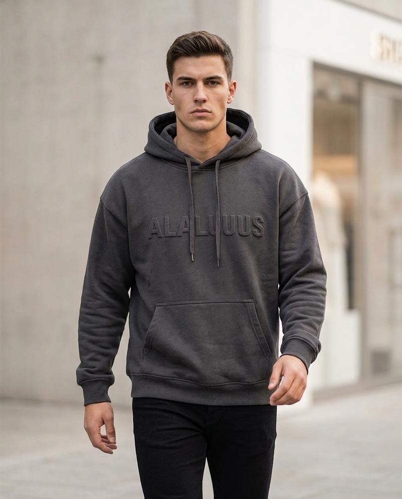 Statement Street - Aarom | Geprägt Langärmelig Hoodie Unisex