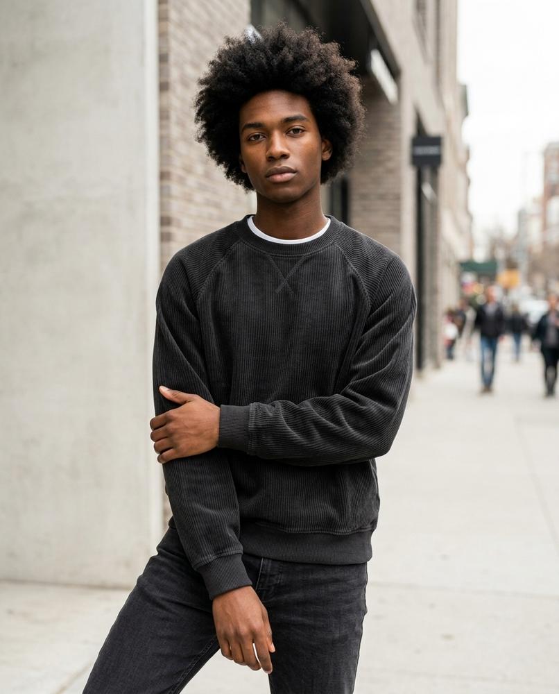 Statement Street - Vepol | Geripptes Raglanärmeliges Sweatshirt Herren