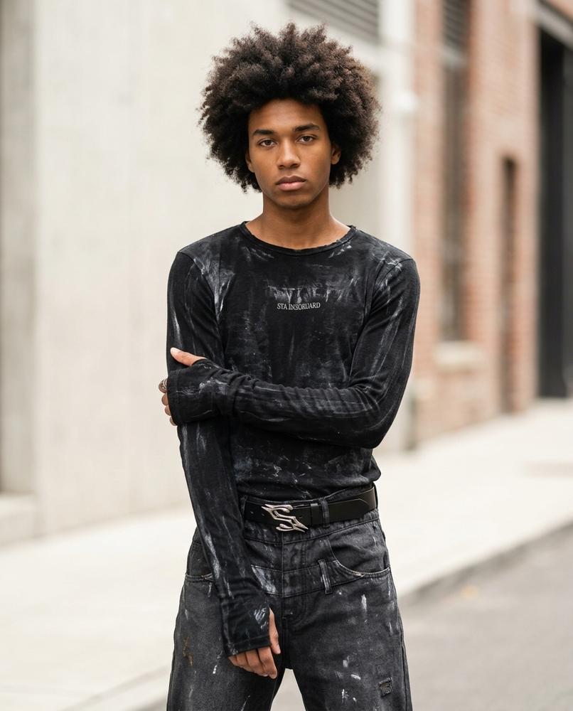 Statement Street - Yubud | Gewaschenes Langärmliges Shirt Unisex