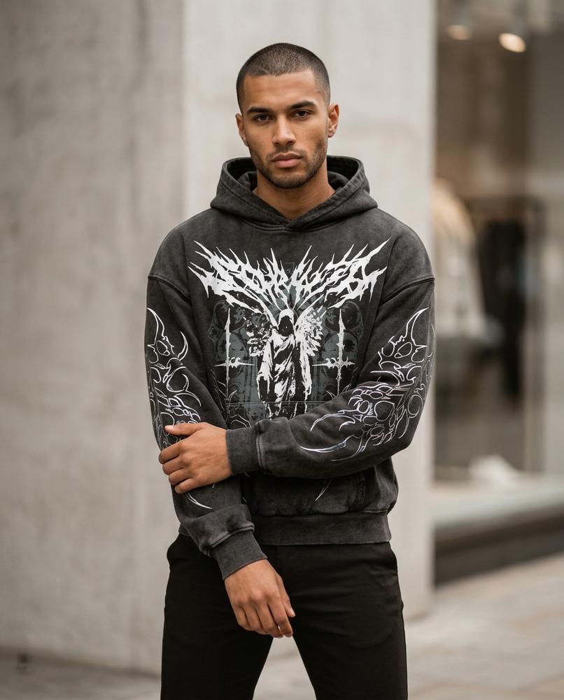 Statement Street - Aawer | Oversized Bedruckt Hoodie Unisex