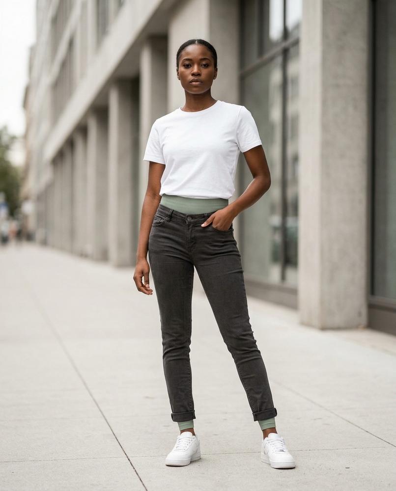 Statement Street - Aekiv | Hochgeschnittene Gerippte Hose Damen