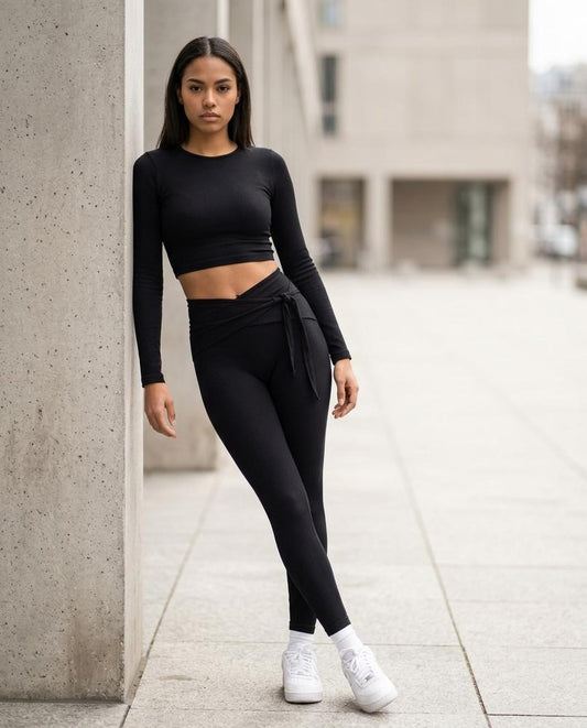 Statement Street - Donik | Gerippte Körperbetonte Hose Damen