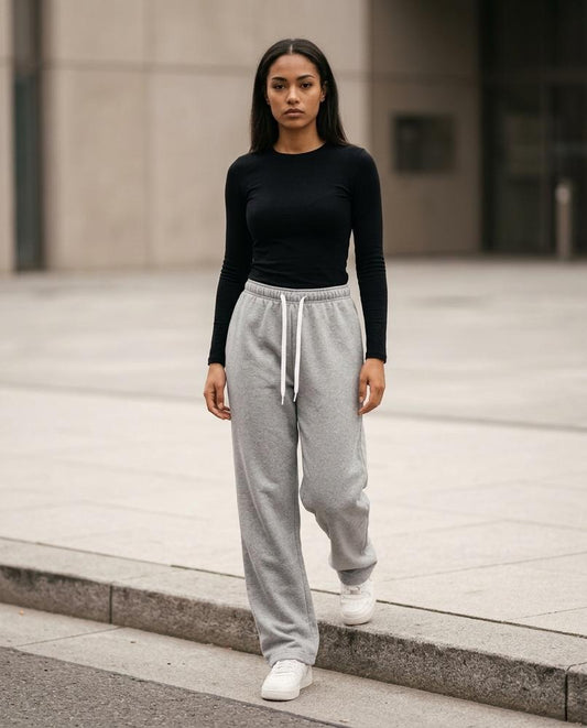 Statement Street - Cuhev | Gerade Geschnittene Melierte Hose Damen